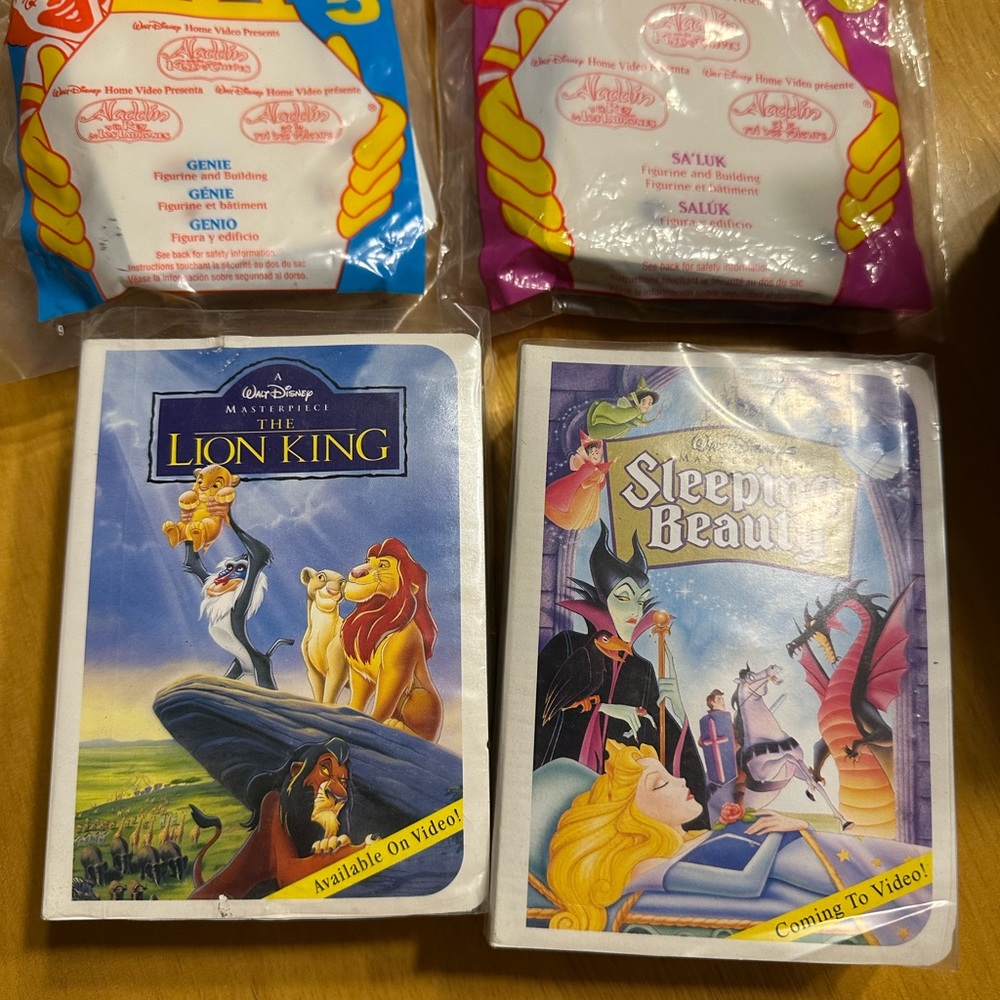 McDonald Disney Masterpiece Collection VHS Set - Blue, Green, Yellow